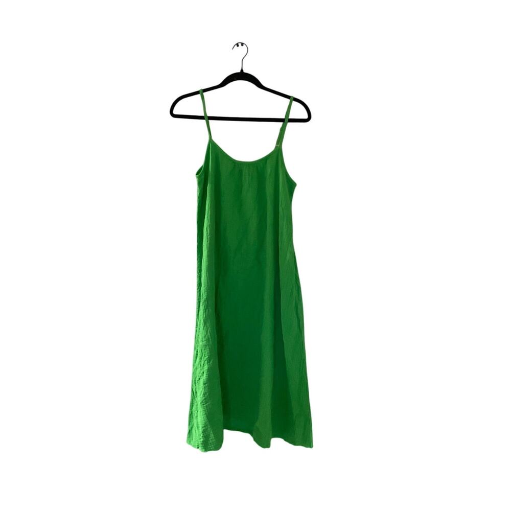 Nation LTD Adele Midi Dress Lime Green Gauzy Lightweight Slip Size S